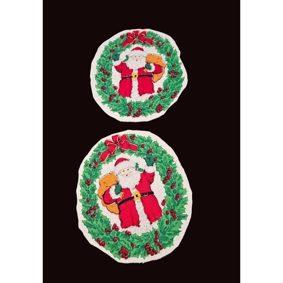 Christmas Fabric Cut Outs 20 +  Santa, Christmas Tree, Ornament Print Fabric - Picture 10 of 12